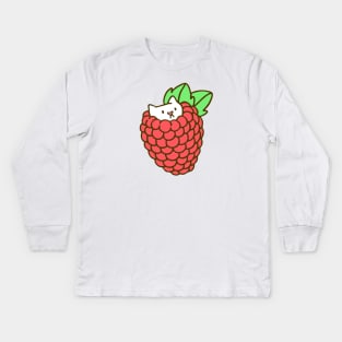 Raspberry Kitten Kids Long Sleeve T-Shirt